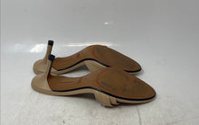 Load image into Gallery viewer, Zara Womens Beige Leather Slip-On Open Toe Stiletto Mule Heels Size 36
