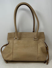 Load image into Gallery viewer, Kate Spade New York Womens Beige Leather Double Handle Shoulder Bag
