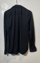 Load image into Gallery viewer, Zara Mens Black Slim Fit Collared Long Sleeve Button-Up Shirt Size Medium
