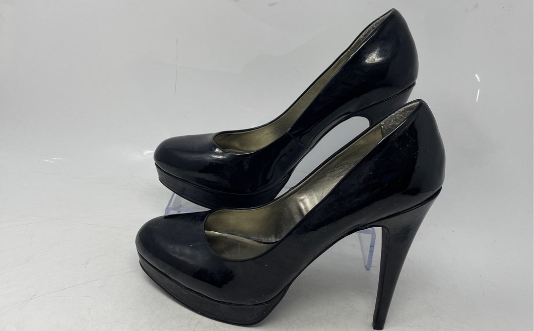 G By Guess Womens Black Leather Slip-On Stiletto Pump Heels Size 10W