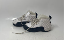 Load image into Gallery viewer, Nike Kids Air Jordan 12 Retro White Leather Lace-Up Basketball Shoes Size 11C
