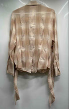 Load image into Gallery viewer, Zara Womens Beige Plaid Long Sleeve Collared Button-Up Shirt Size Medium

