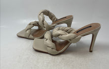 Load image into Gallery viewer, BCBGMaxazria Womens Alma Cream Leather Braided Strap Slide Sandals Size 9.5
