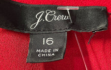 Load image into Gallery viewer, J.Crew Womens Red Shawl Collar Long Sleeve Drapey Pullover Blouse Top Size 16

