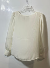 Load image into Gallery viewer, Express Womens Off White Round Neck Long Sleeve Blouse Top Size Small
