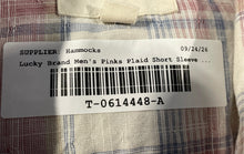 Load image into Gallery viewer, Lucky Brand Mens Pink White Plaid Short Sleeve Button-Up Shirt Size Large
