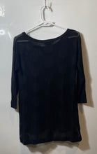 Load image into Gallery viewer, White House Black Market Womens Black 3/4 Sleeve Tunic Blouse Top Size XS
