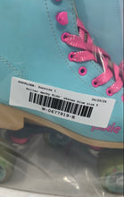 Load image into Gallery viewer, Roller Derby Kids Blue Leather Lace-Up Ankle Roller Skates Size 3-6
