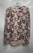 Load image into Gallery viewer, The Limited Womens Pink Black Floral Long Sleeve Blouse Top Size Medium
