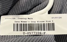 Load image into Gallery viewer, Zara Womens Gray Ribbed Sleeveless Round Neck Regular Fit Tank Top Size S
