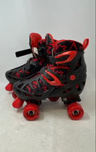Load image into Gallery viewer, Roller Derby Boys Trac Star Black Red Adjustable Strap Roller Skates Size 3-6
