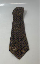 Load image into Gallery viewer, Hugo Boss Mens Brown Black Printed Adjustable Pointed Tie
