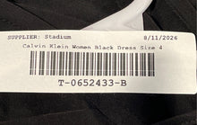 Load image into Gallery viewer, Calvin Klein Womens Black Sleeveless Scoop Neck Pleated Sheath Dress Size 4
