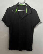 Load image into Gallery viewer, Hugo Boss Mens Black Cotton Short Sleeve Collared Golf Polo Shirt Size L
