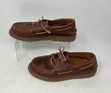 Load image into Gallery viewer, Sperry Top-Sider Boys AO Twisted Lug Brown Leather Moc Toe Boat Shoes Size 6.5M
