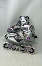 Load image into Gallery viewer, Roller Derby Unisex Elite Series Aerio Q60 White Gray Purple Inline Skates Sz 7

