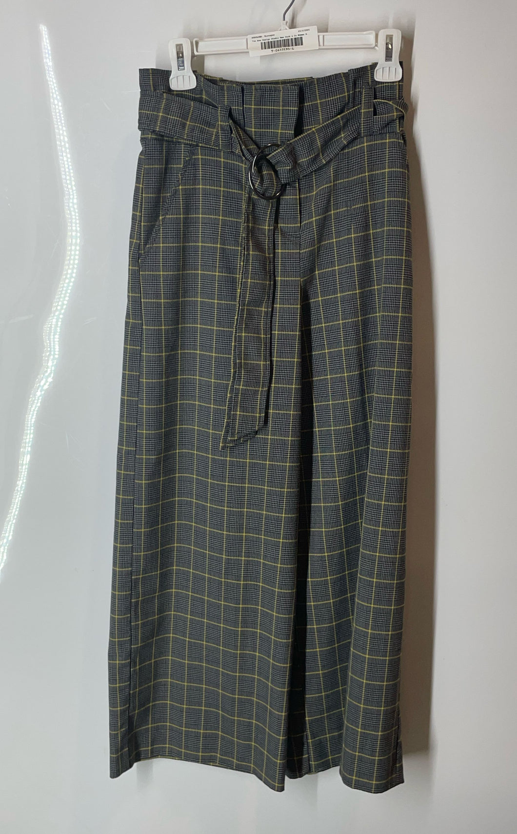 7th Ave Design Studio NY & Co Womens Black Multi Houndstooth Trouser Pants Sz 2