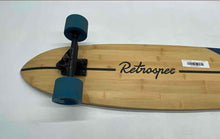 Load image into Gallery viewer, Retrospec Zed Beige Blue 44" Top Mount Bamboo Kicktail Longboard Skateboard
