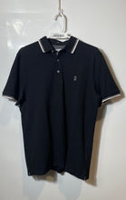 Load image into Gallery viewer, DKNY Mens Black Short Sleeve Spread Collar Stretch Polo Shirt Size Medium
