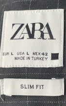 Load image into Gallery viewer, Zara Mens Black Check Cotton Long Sleeve Slim Fit Button-Up Shirt Size L W/ Tag
