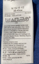Load image into Gallery viewer, Banana Republic Mens Blue Printed Cotton Long Sleeve Non Iron Dress Shirt Size M
