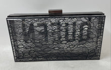 Load image into Gallery viewer, Aldo Womens Queen Black Textured Rectangular Evening Clutch Handbag

