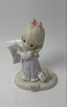 Load image into Gallery viewer, Precious Moments Girl Checking List Growing In Grace Porcelain Decor Figurine
