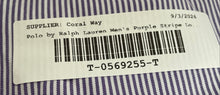 Load image into Gallery viewer, Polo By Ralph Lauren Mens Purple White Custom Fit Dress Shirt Size 15.5 32/33
