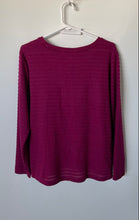Load image into Gallery viewer, Liz Claiborne Womens Purple Long Sleeve Round Neck Pullover Sweater Size PXL
