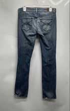 Load image into Gallery viewer, Armani Exchange Womens Blue Denim Dark Wash Distressed Skinny Jeans Size 4 Reg
