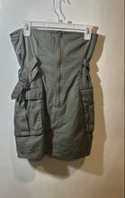 Load image into Gallery viewer, Forever 21 Womens Green Strapless Cargo Utility Side Pockets Mini Dress Size M
