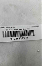 Load image into Gallery viewer, Michael Kors Mens Gray Signature Print Silk Adjustable Long Formal Designer Tie
