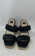 Load image into Gallery viewer, White House Black Market Womens Rebecca Black Braided Strap Wedge Sandals Sz 10M
