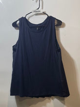 Load image into Gallery viewer, Banana Republic Womens Blue Sleeveless Round Neck Pleated Back Tank Top Size M
