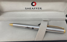 Load image into Gallery viewer, Sheaffer Silver-Tone Brushed Chrome With Gold-Tone Trim Ballpoint Pen With Case
