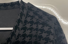 Load image into Gallery viewer, Ann Taylor Womens Black Houndstooth Long Sleeve Button Front Jacket Size Large
