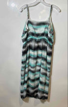 Load image into Gallery viewer, Vince Camuto Womens Multicolor Printed Spaghetti Strap V-Neck Slip Dress Size L
