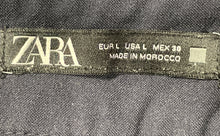 Load image into Gallery viewer, Zara Mens Navy Blue Flat Front Pockets Cuffed Straight Leg Dress Pants Size L
