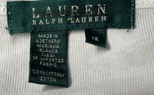 Load image into Gallery viewer, Lauren Ralph Lauren Womens White Cotton Long Sleeve Lace-Up Blouse Top Size 1X
