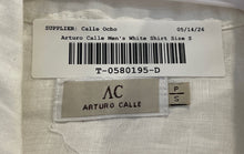 Load image into Gallery viewer, Arturo Calle Mens White Long Sleeve Collared Button-Up Shirt Size Small
