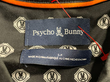 Load image into Gallery viewer, Psycho Bunny Mens Black White Printed Short Sleeve Button-Up Shirt Size S/P
