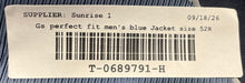 Load image into Gallery viewer, GS Perfect Fit Mens Blue Notch Lapel Single-Breasted Two-Button Blazer Size 52R
