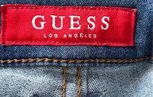 Load image into Gallery viewer, Guess Womens Blue Denim Dark Wash Stretch Mid Rise Bootcut Leg Jeans Size 28
