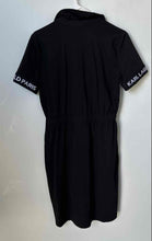 Load image into Gallery viewer, Karl Lagerfeld Womens Black Short Sleeve Collared Polo T-Shirt Dress Size S
