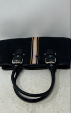 Load image into Gallery viewer, Bandolino Womens Black Monogram Inner Pockets Double Handle Tote Handbag
