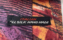 Load image into Gallery viewer, Italian Mens Multicolor Abstract Design Silk Adjustable Designer Tie
