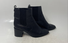 Load image into Gallery viewer, Forever 21 Womens Black Leather Almond Toe Block Heel Ankle Chelsea Boots Size 6
