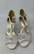 Load image into Gallery viewer, Dream Pairs Womens Amore-2 White Lace Peep Toe T-Strap D'Orsay Heels Size 6.5

