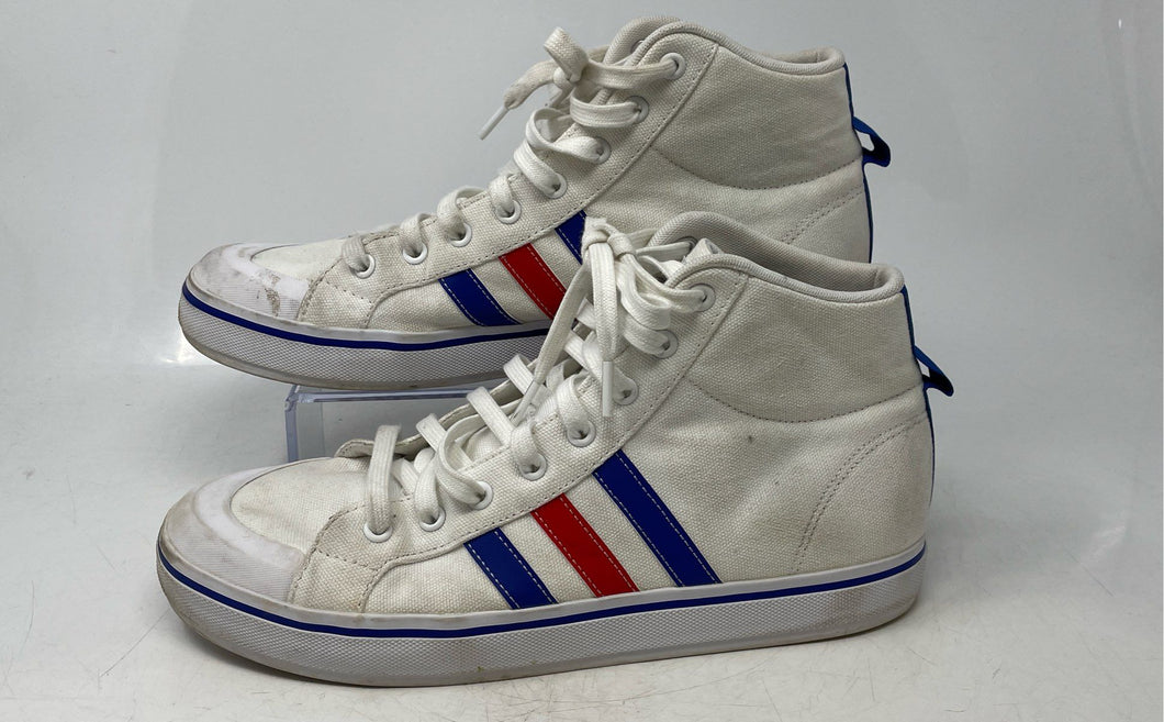 Adidas Mens Bravada HP6707 White Navy Red Striped Lace-Up Sneaker Shoes Size 10