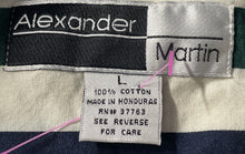 Load image into Gallery viewer, Alexander Martin Mens Multicolor Striped Cotton Button-Up Shirt Size Large
